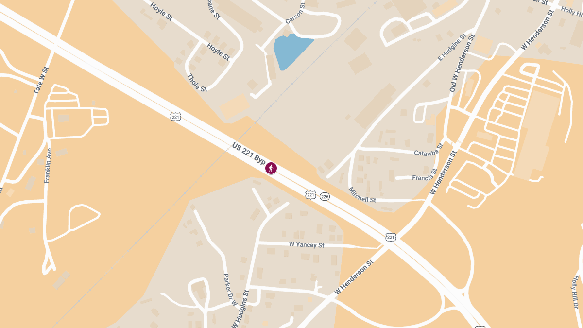 Woman Killed in Pedestrian Crash on US 221 Bypass