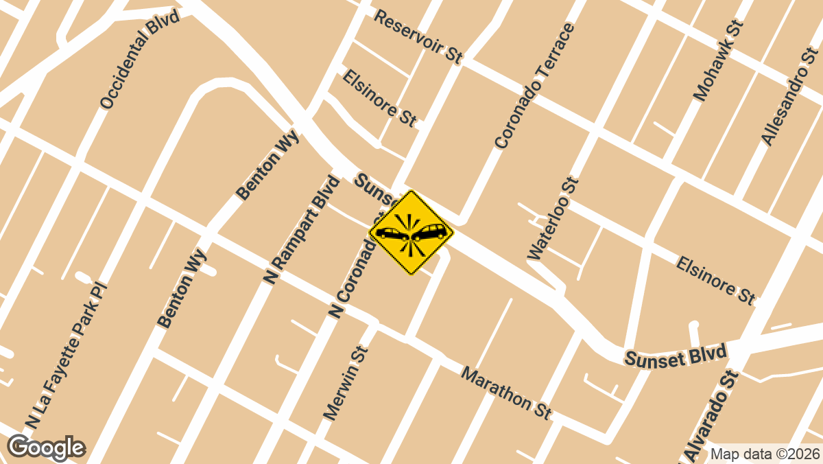 Four Hospitalized After Failure-to-Yield Crash at Sunset Blvd and Dixie Dr