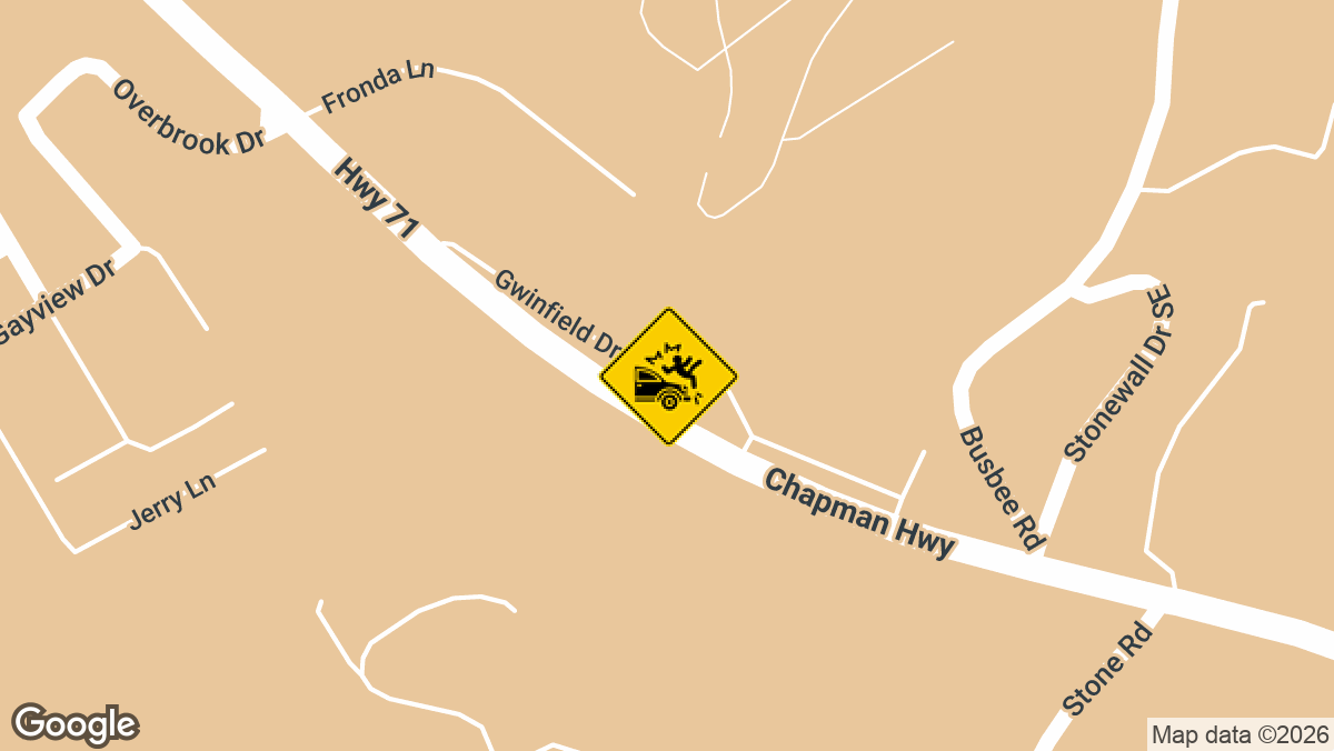 Pedestrian Killed in Crash on Chapman Hwy Near Gwinfield Dr