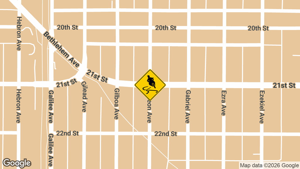21st Street between Gideon Avenue and Gabriel Avenue