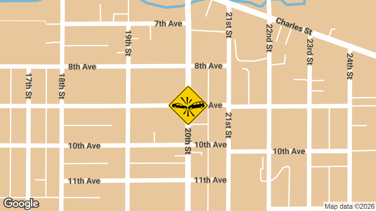 A woman reported difficulty breathing and chest pain following a vehicle collision near the intersection of 9th Avenue and 20th Street in Rockford on Friday, March 27.