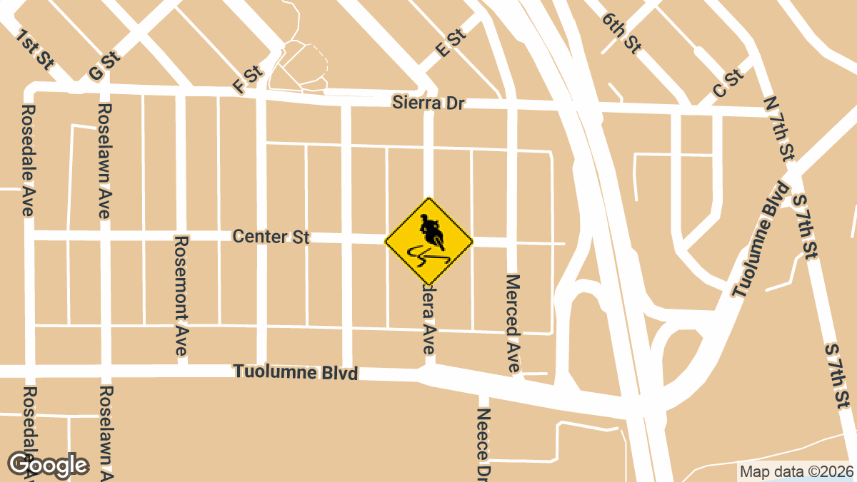 A collision involving a motorcycle and another vehicle was reported at the intersection of Center Street and Madera Avenue in Modesto on Tuesday, March 17.