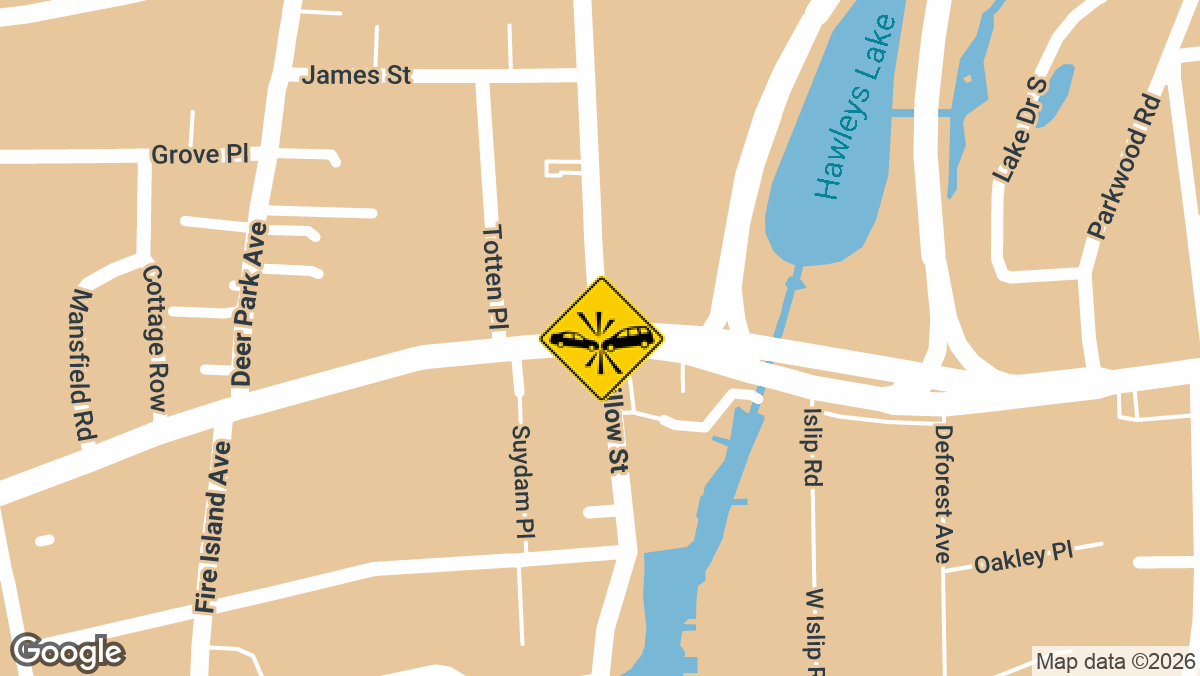 A vehicle collision left one person injured Wednesday, March 11, at the intersection of East Main Street and Cooper Street in Babylon.