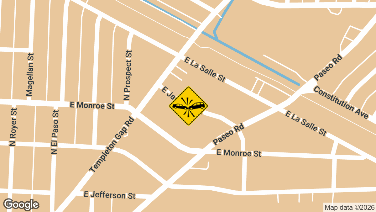 A traffic collision was reported late at night on Tuesday, March 24, on East Jackson Street in Colorado Springs.