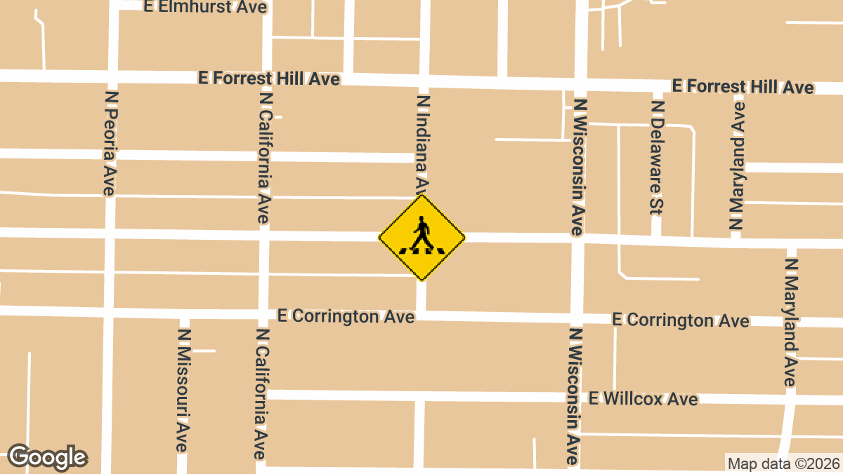 A young male was struck by a vehicle on Sunday, March 30, on East Maywood Avenue near North Indiana Avenue in Peoria.