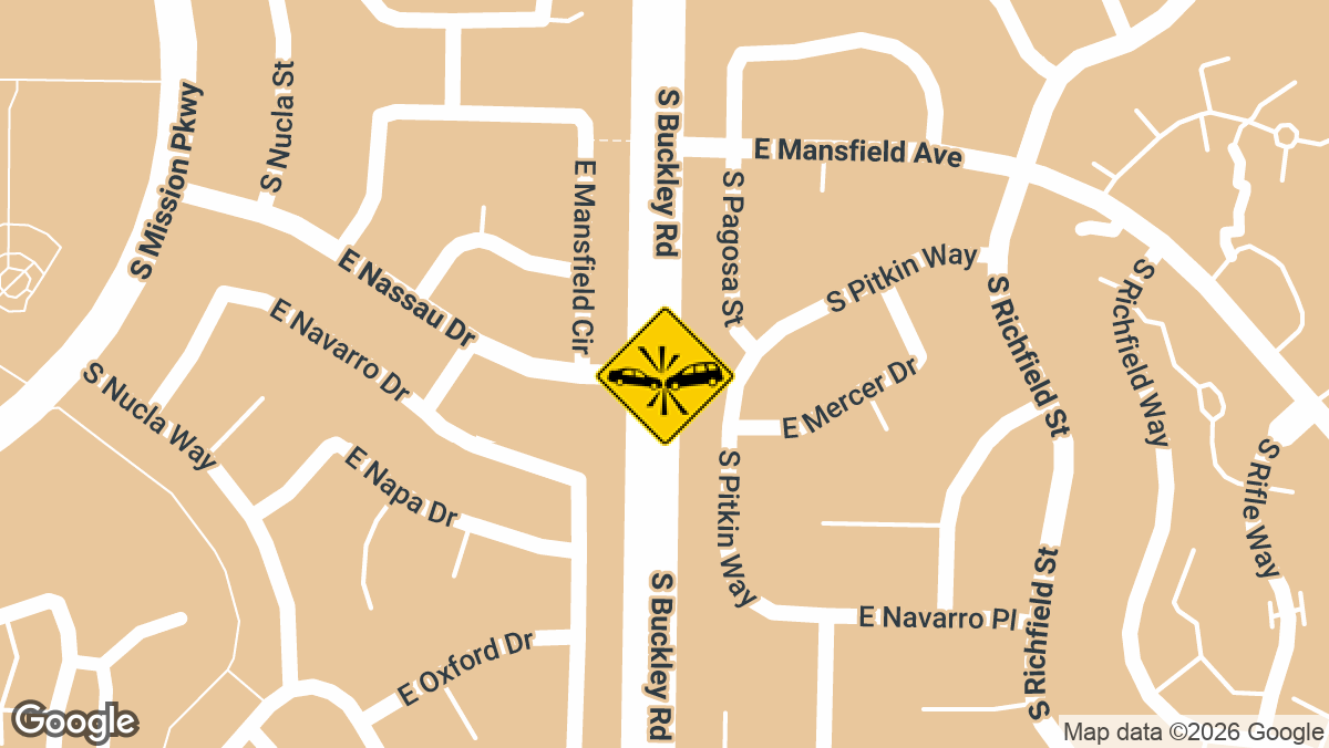 A multi-vehicle collision was reported near East Nassau Drive in Aurora late in the evening on Tuesday, March 17.