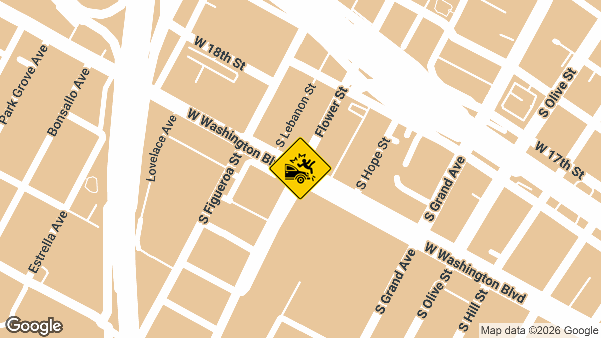 Flower Street and Washington Boulevard