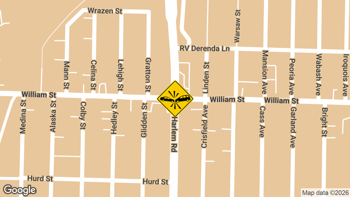 A motor vehicle accident with injuries was reported Monday, March 9, at the intersection of Harlem Road and William Street in Cheektowaga.
