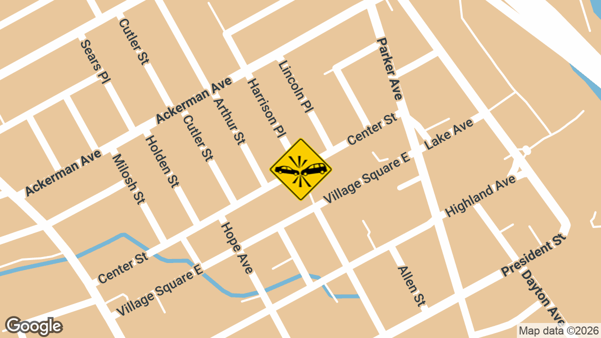 A vehicle collision with reported injuries brought emergency crews to the area of Harrison Place and Center Street in Clifton on Friday, March 27.