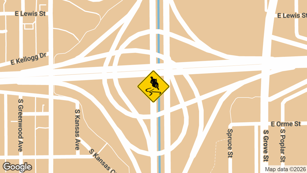 Interstate 135 near East 53rd Street North