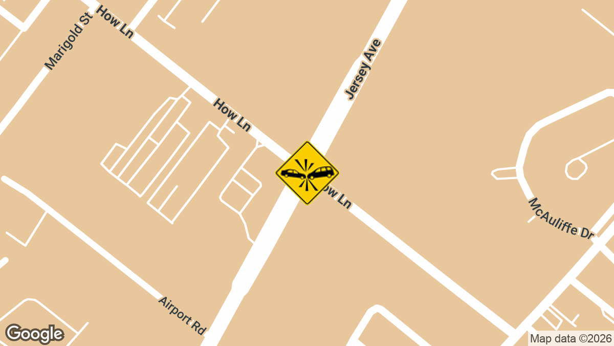Emergency units rushed to the intersection of Jersey Avenue and How Lane on Friday, March 13, following a report of a serious traffic collision.