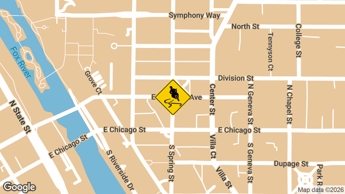 A motorcycle and a vehicle collided Saturday, March 21, near the intersection of North Spring Street and East Highland Avenue in Elgin.