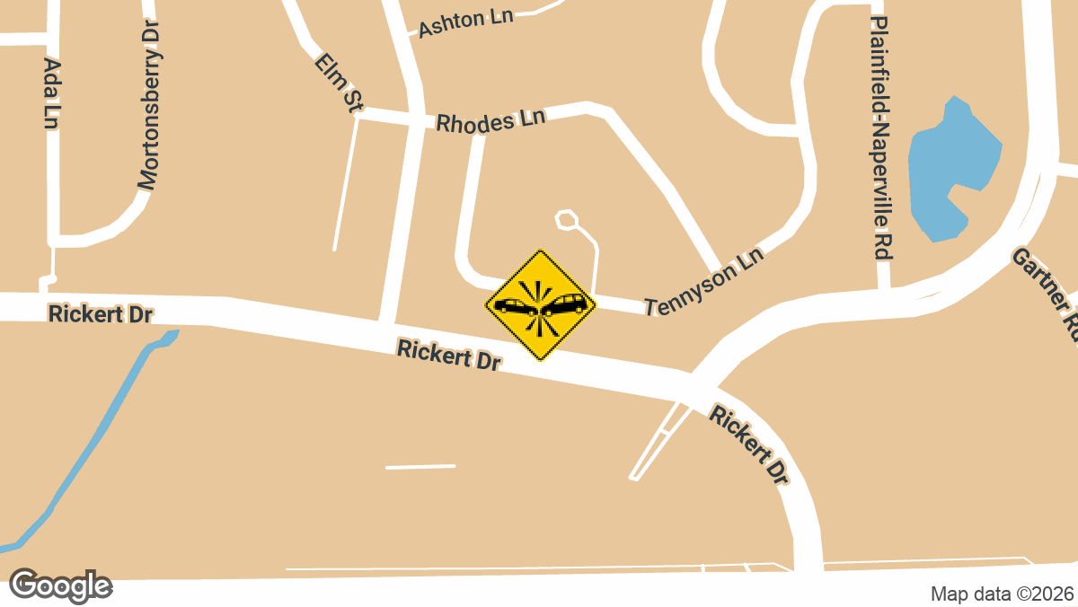 A possible two-vehicle crash was reported in the early morning hours of Thursday, March 12, near the intersection of Prospect Street and Poplar Street in Naperville.