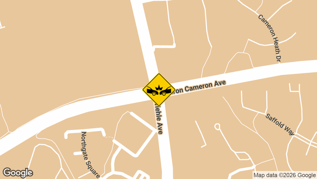 A four-vehicle crash with reported injuries was reported on Wednesday, March 11, at the intersection of Baron Cameron Avenue and Wiehle Avenue in Reston.