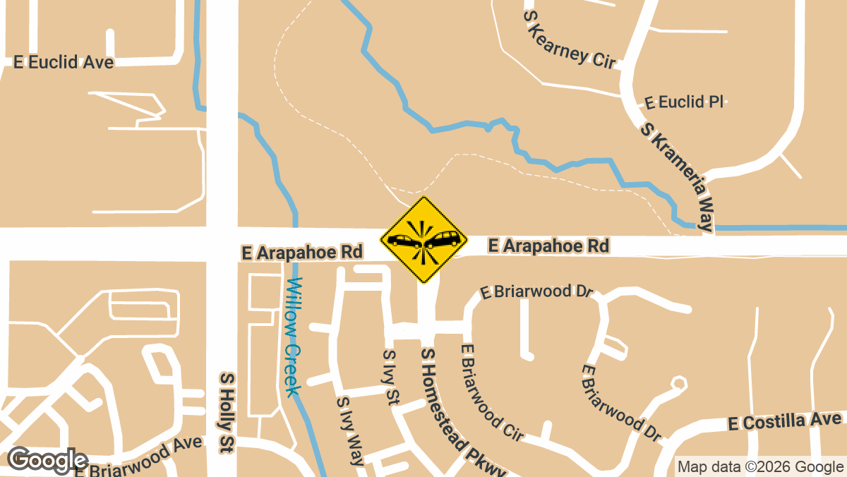 A collision with injuries was reported near South Homestead Parkway and East Arapahoe Road in Centennial on Saturday, March 14.