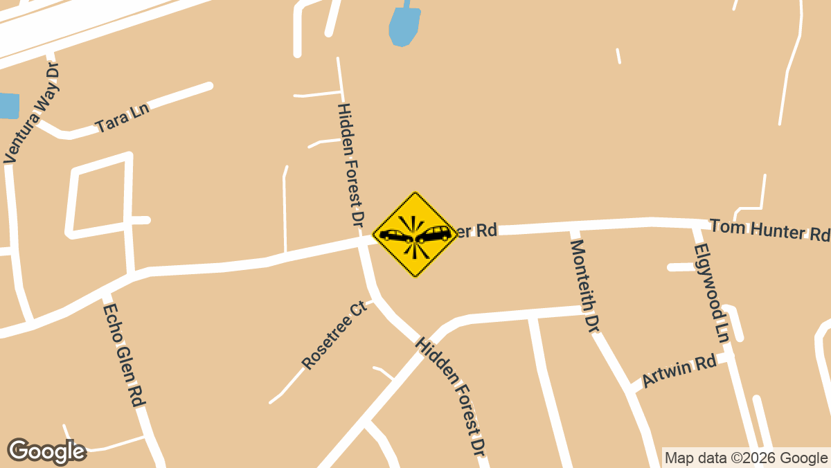 A traffic collision near the intersection of Tom Hunter Rd and Center Ave in Fort Lee drew an emergency response on Thursday, March 5. Reports indicated that three people may have been injured, and an ambulance unit was requested to assist at the scene.