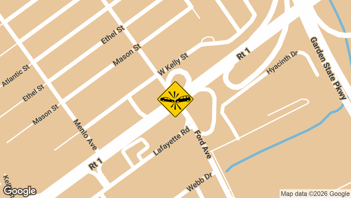 A motor vehicle accident with reported injuries was reported on Thursday, March 12, at the intersection of US-1 North and Ford Avenue in Woodbridge Township.