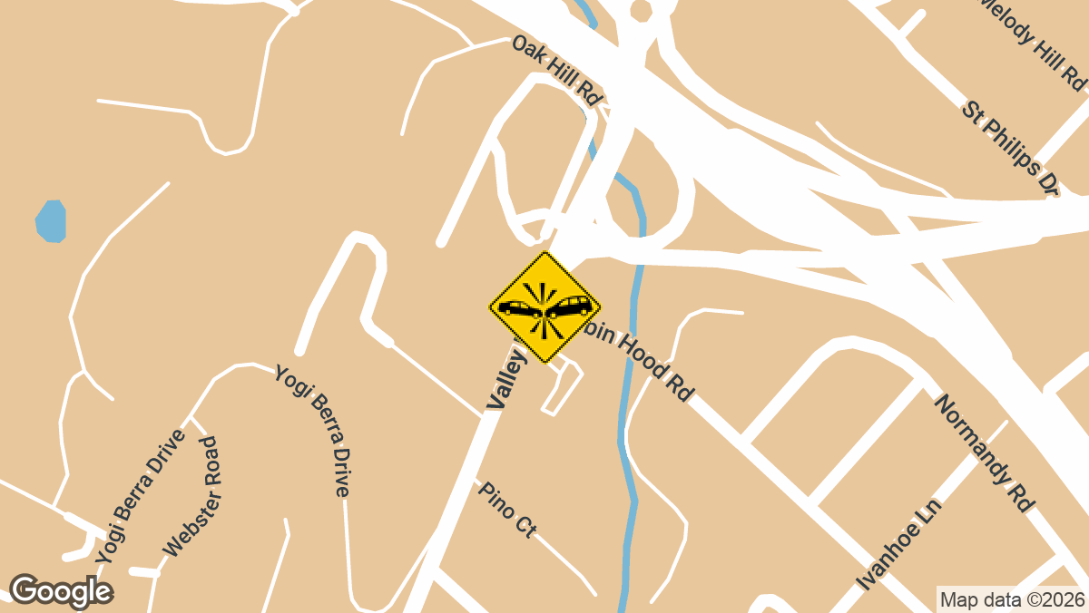 A traffic collision with reported injuries was responded to near the intersection of Valley Rd and Robin Hood Rd in Clifton on Friday, March 20.