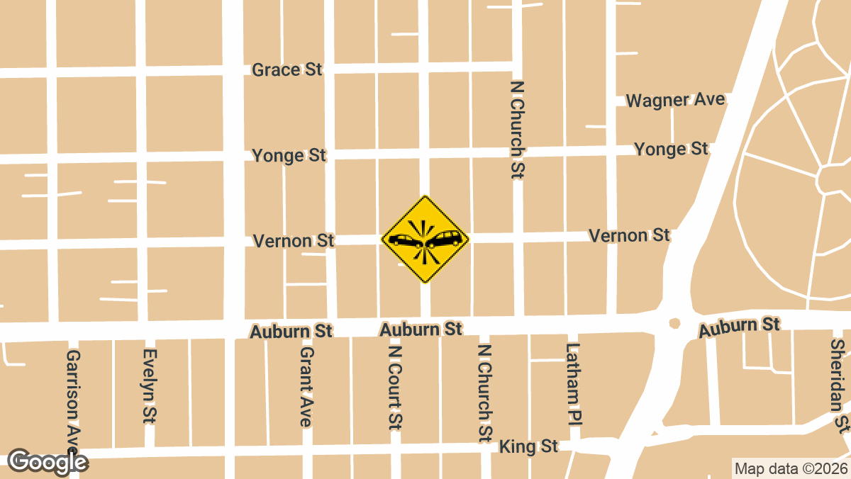 A two-vehicle accident was reported Sunday, March 22, near the intersection of Vernon Street and North Court Street in Rockford.