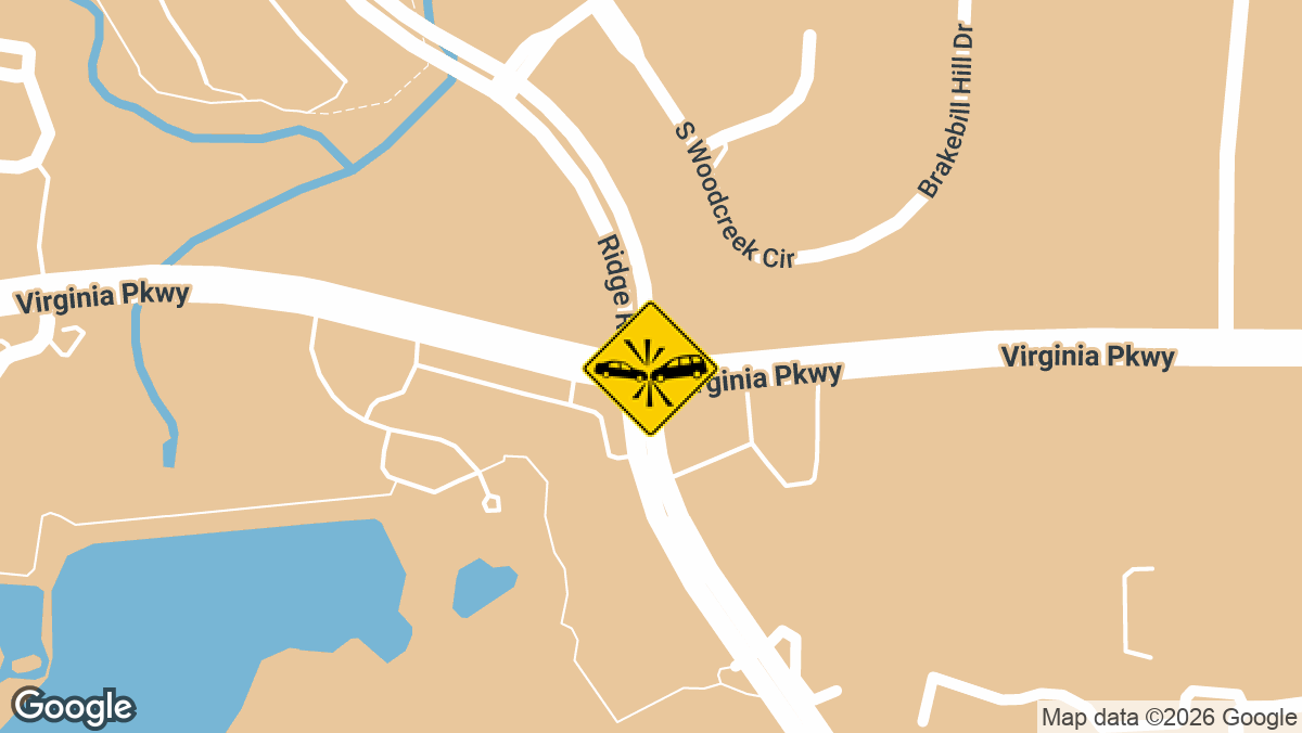 A two-vehicle collision with injuries was reported Tuesday, March 10, at the intersection of Virginia Parkway and Ridge Road in McKinney.