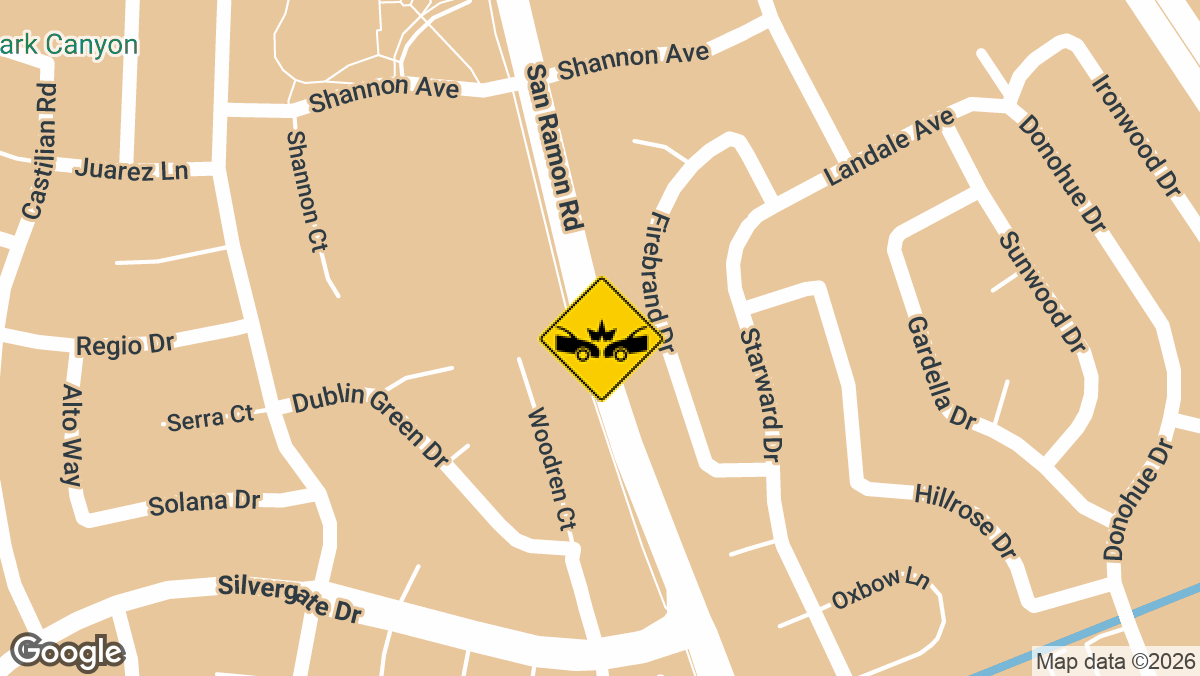 WB I-580 near San Ramon Rd