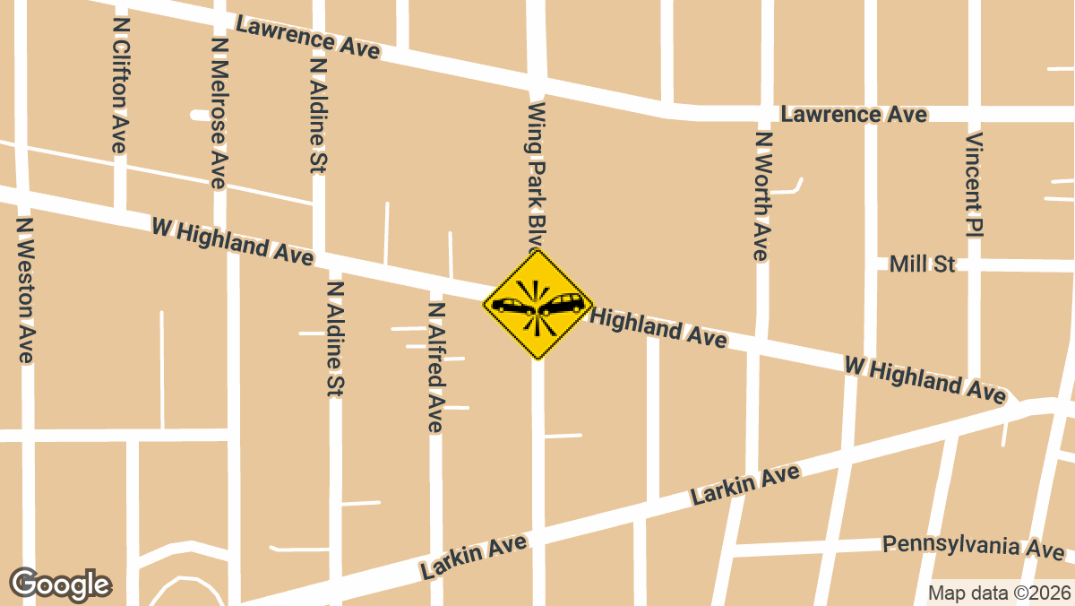 A two-vehicle collision left at least one driver with head pain near the intersection of West Highland Avenue and Wing Park Boulevard in Elgin on Sunday, March 29.