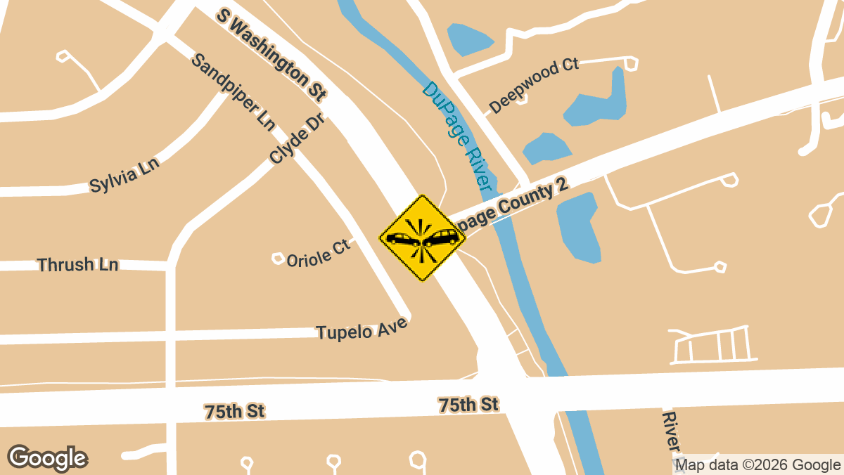 A two-vehicle crash on S Washington St in Naperville sent one person to the hospital on Saturday, March 7. Emergency units responded to the scene and arranged transport for the injured person, whose injuries were reported as non-life-threatening.