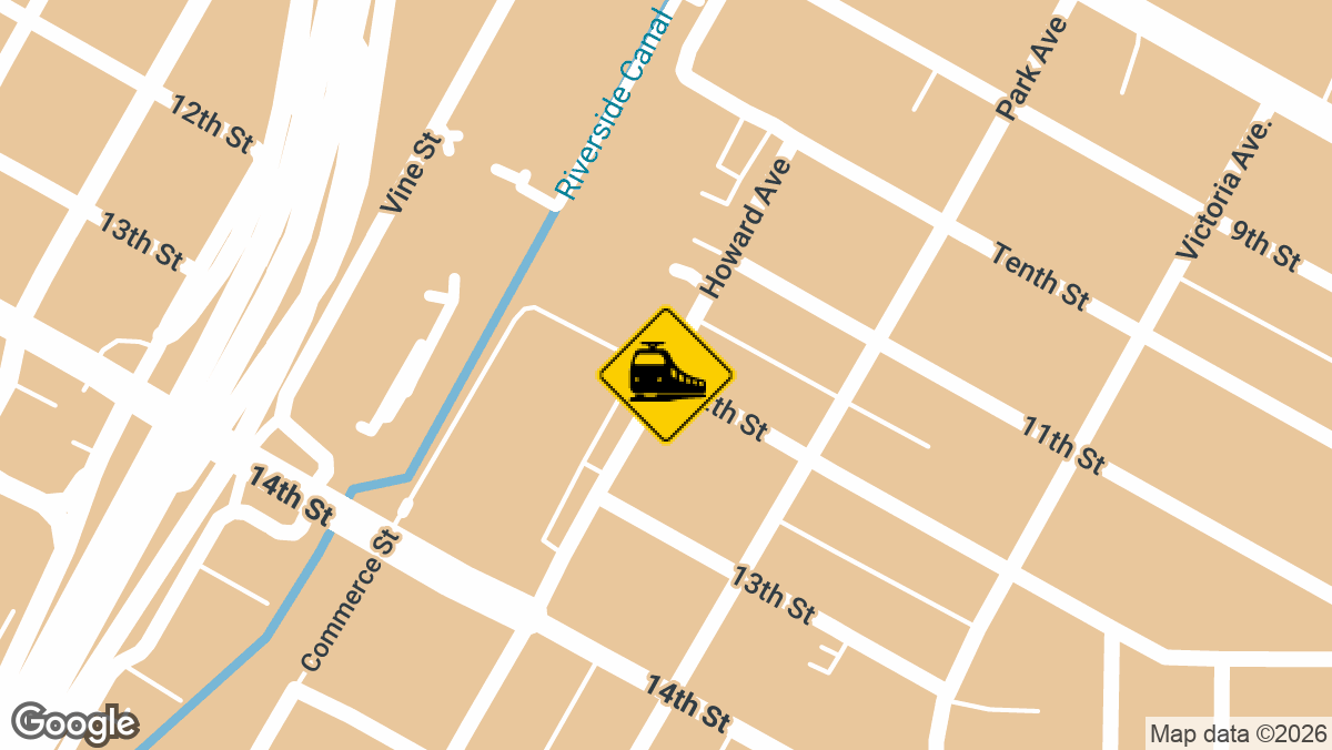 A vehicle and train collided in the early morning hours of Sunday, April 12, near the intersection of 12th Street and Howard Avenue in Riverside.