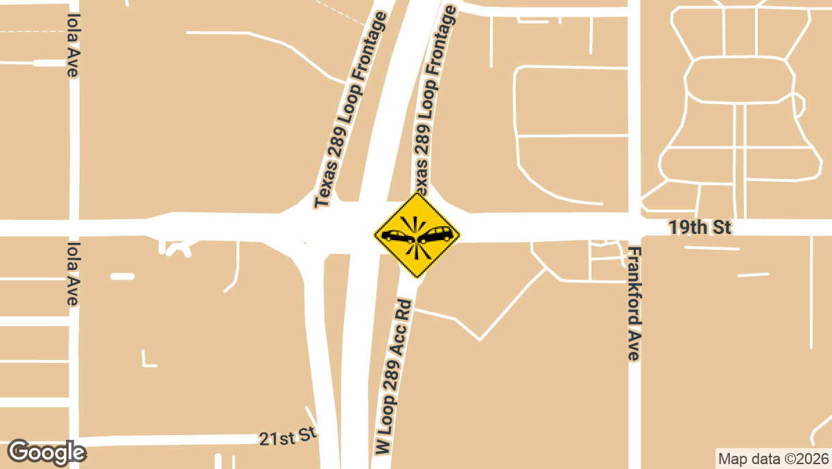 A traffic collision with reported injuries brought emergency crews to the intersection of 19th Street and West Loop 289 in Lubbock on Tuesday, April 14. B