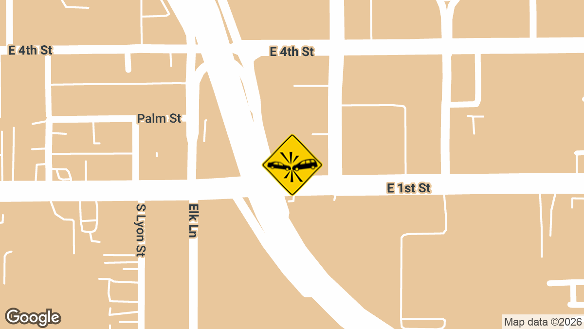 A collision with reported injuries brought emergency units to southbound I-5 near Main Street in Santa Ana on Sunday, March 29, in the late morning hours.