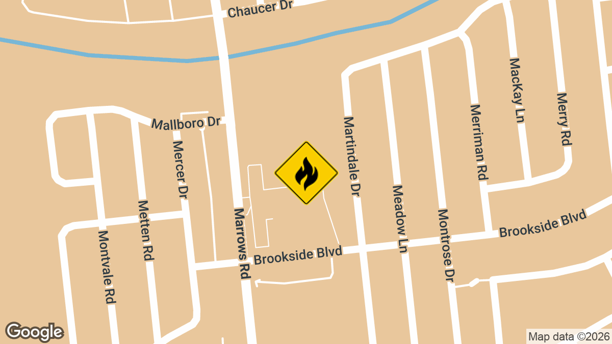 A fire broke out at a three-story apartment building on the 800 block of Marrows Rd in Newark on Tuesday, April 21, just after 9 a.m.