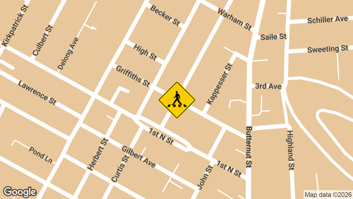 A vehicle struck a pedestrian near the intersection of Cleveland Avenue and Griffith Street in Syracuse on Sunday, April 13.