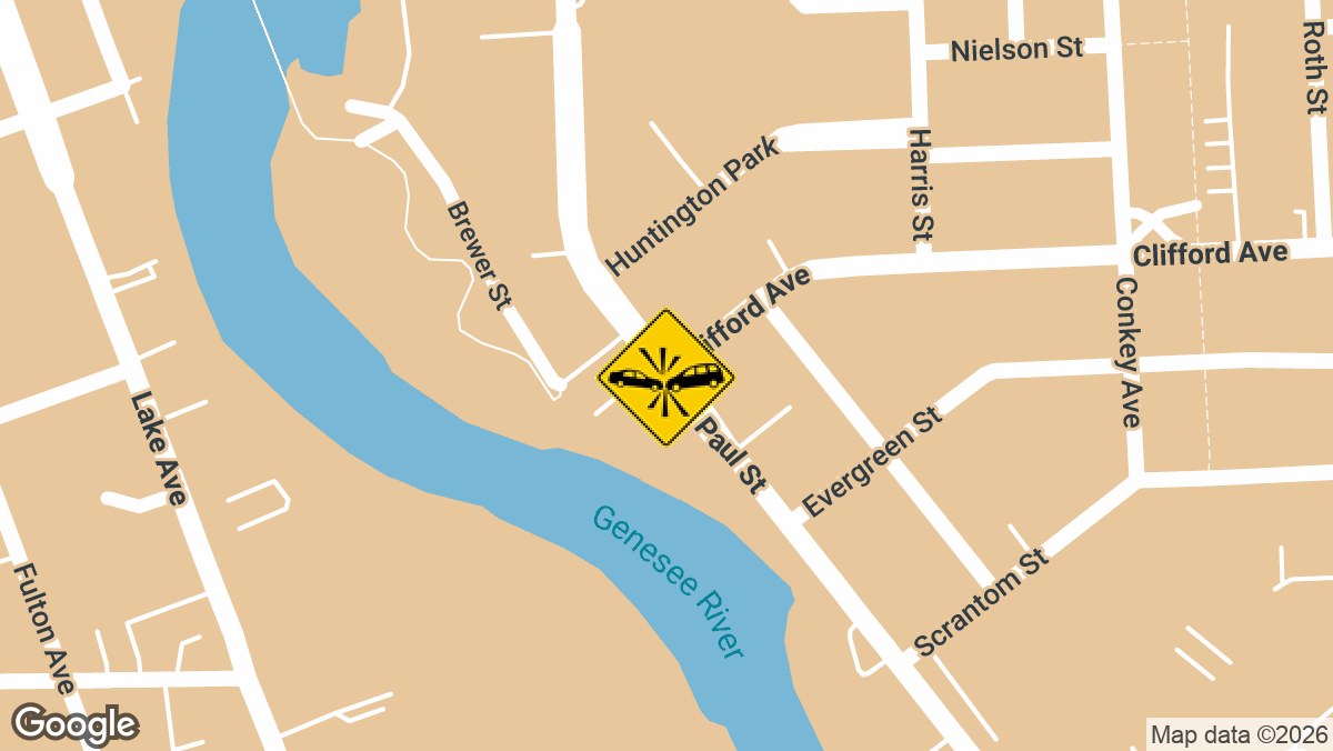 A vehicle collision involving three minors and one adult was reported on Wednesday, April 8, at the intersection of Clifford Ave and St Paul St in Rochester.
