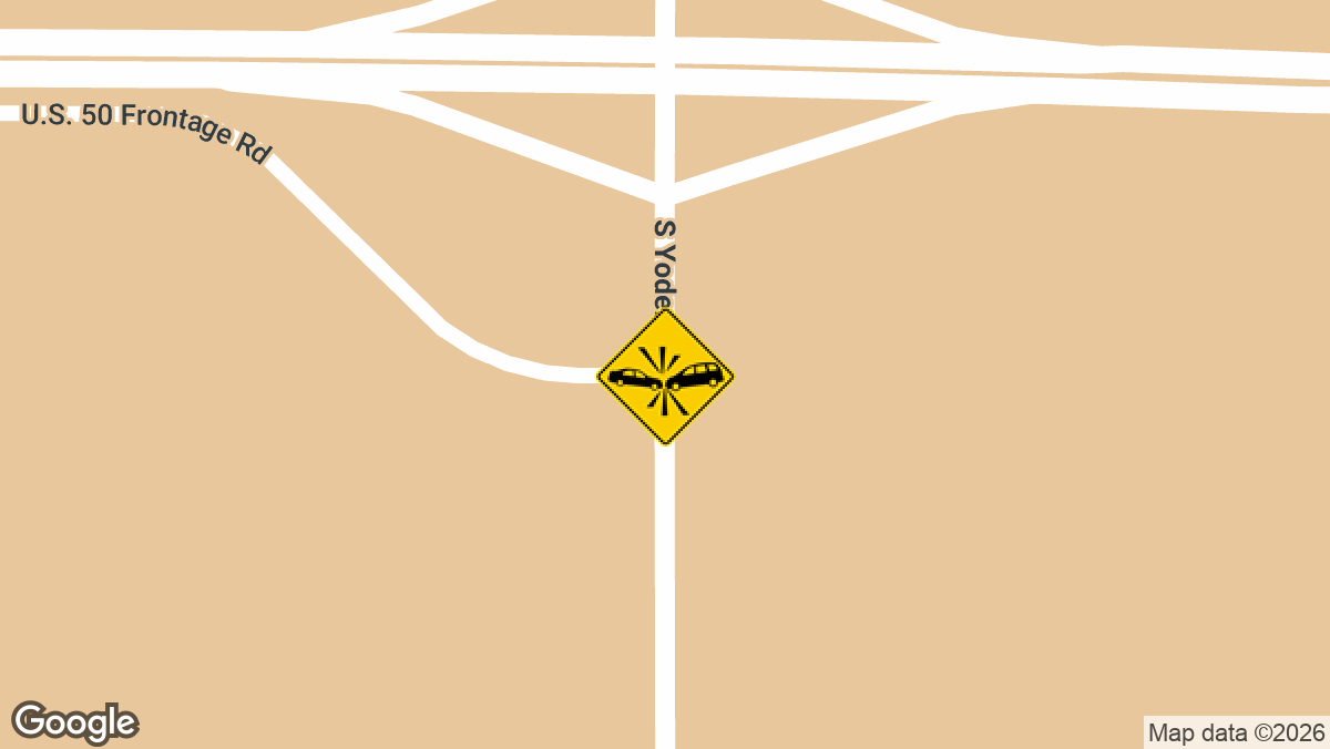A two-vehicle crash involving a white pickup truck and another vehicle was reported on Saturday, April 18, near the intersection of East Blanchard Ave and South Yoder Rd in Hutchinson.