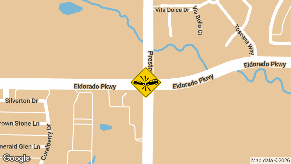 Emergency units responded to a reported vehicle accident on Eldorado Parkway east of Preston Road in Frisco in the early morning hours of Sunday, April 05.