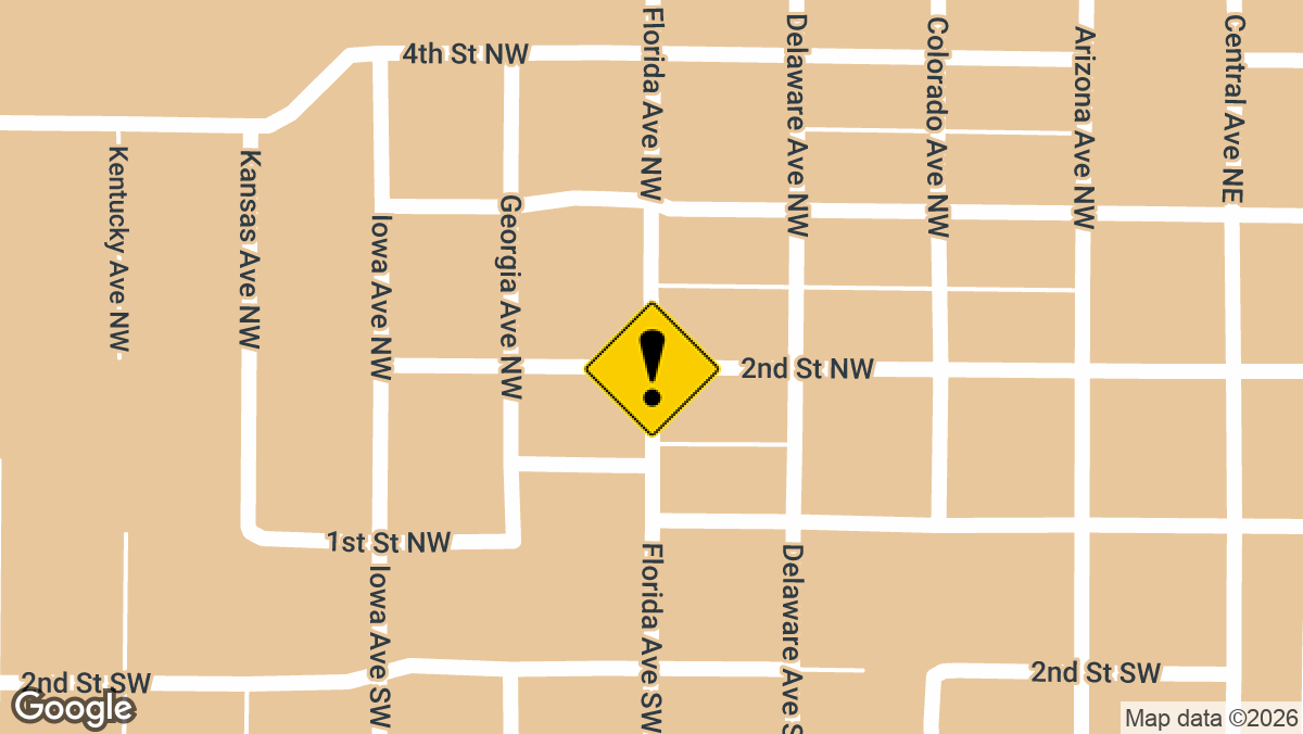 Florida Avenue and 2nd Street Southeast