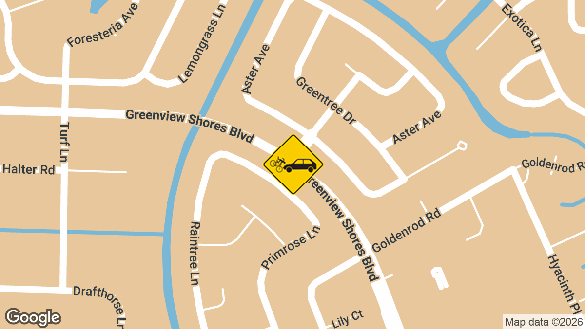 Greenview Shores Boulevard and Meadow Avenue