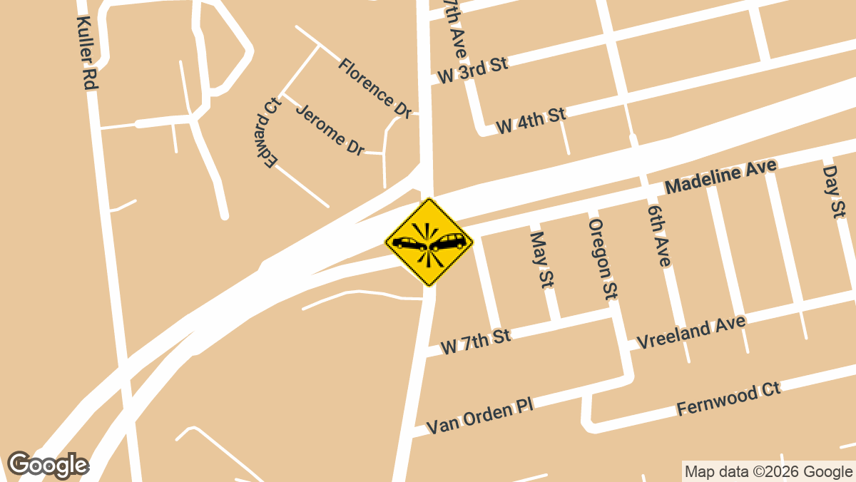 Emergency units were dispatched to a reported motor vehicle crash with injuries near the intersection of Hazel Street and Madelaine Avenue in Clifton on Sunday, April 05.