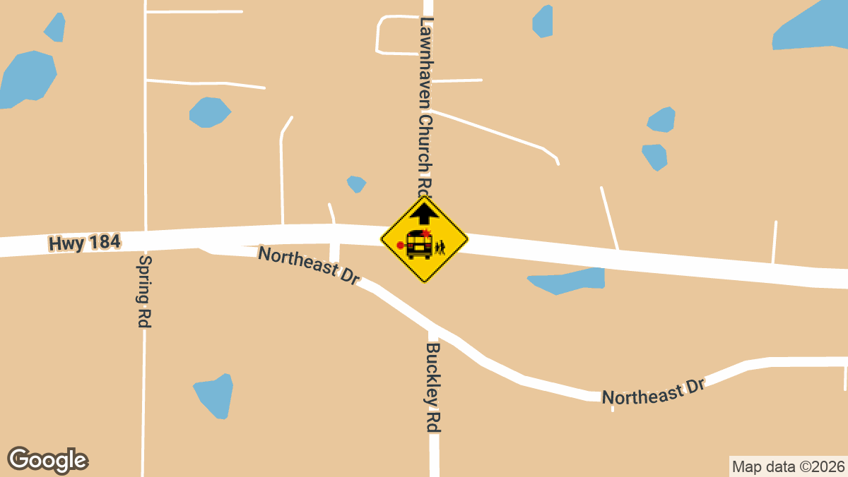 Highway 184 and Lawn Haven Church Road