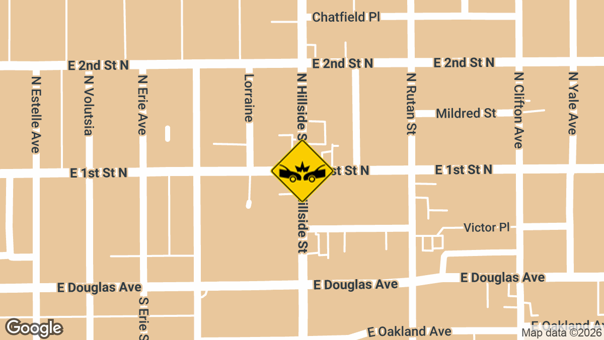 Five people were taken to the hospital after a serious crash involving a police vehicle late Saturday, April 18, at the intersection of Hillside Ave and 1st St in Wichita.