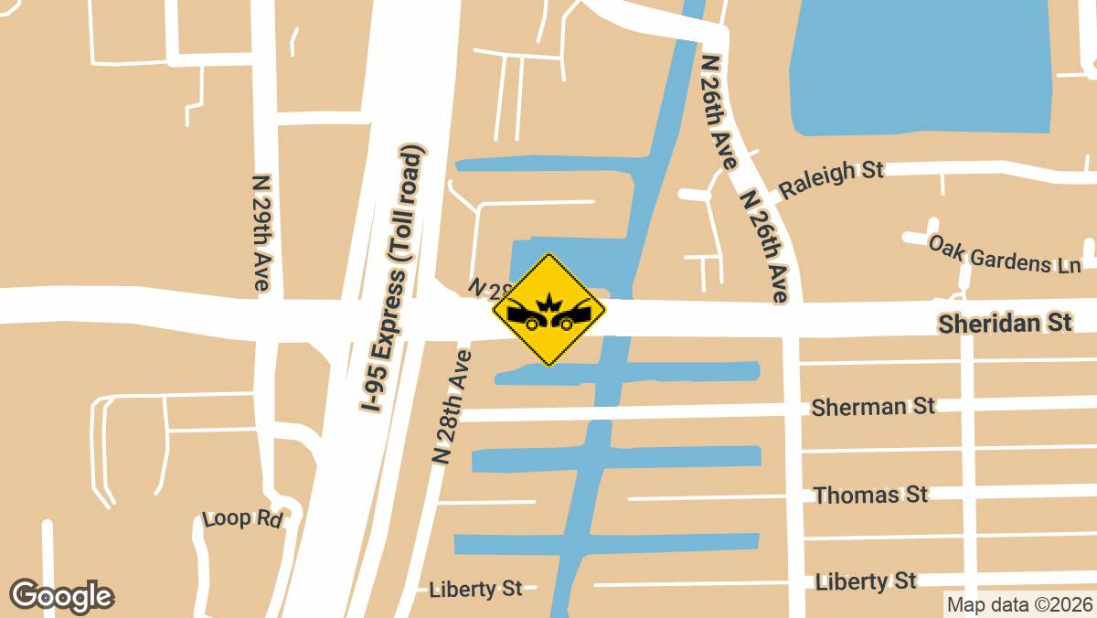 A multi-vehicle crash with reported injuries took place Saturday, April 12, along Interstate 95 in Hollywood.