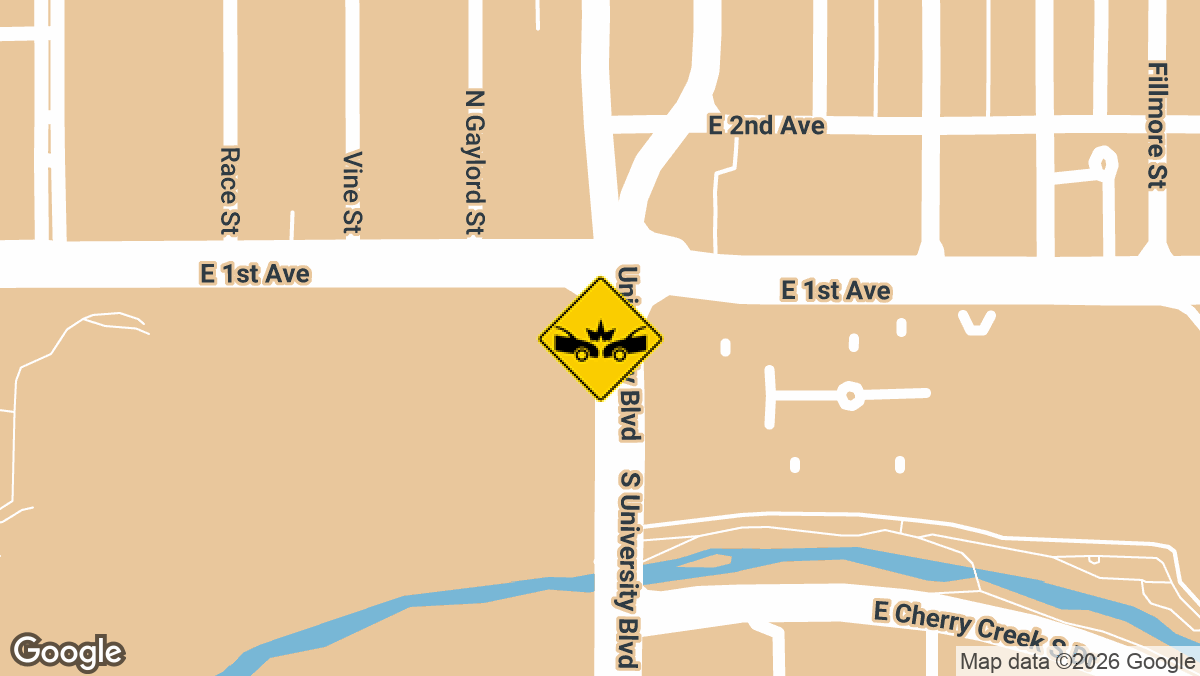 A possible four-vehicle collision was reported on Tuesday, April 7, on northbound Interstate 25 near University Boulevard in Denver.