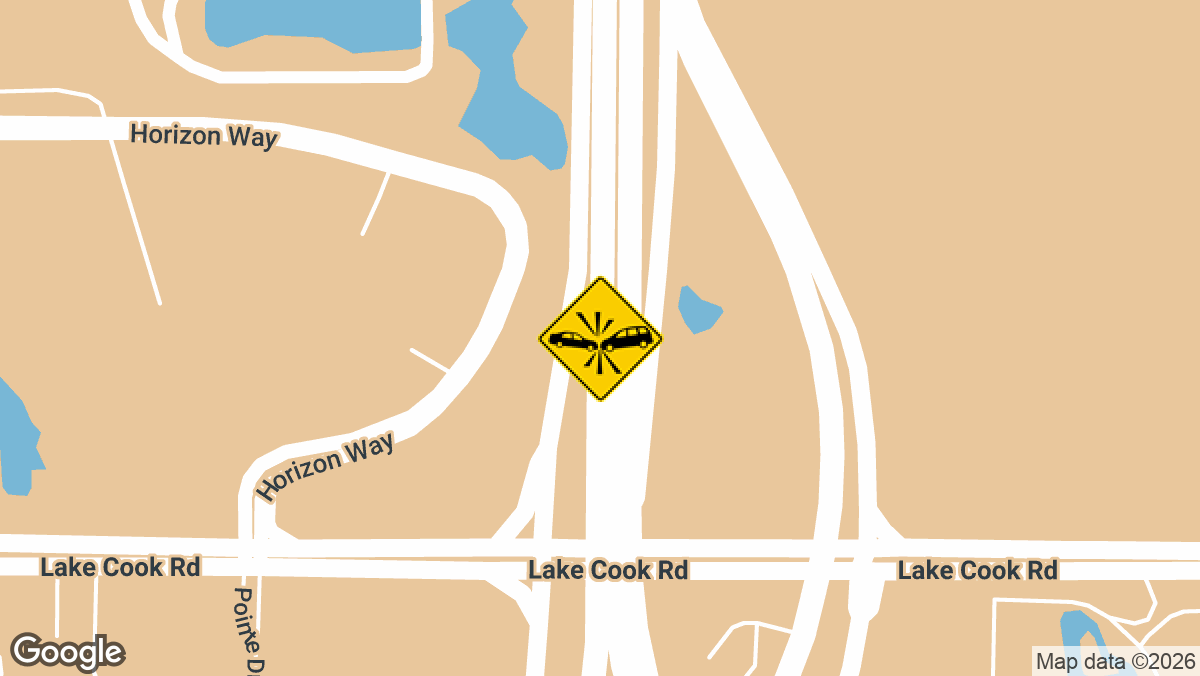 Interstate 294 near the Lake Cook Road ramp