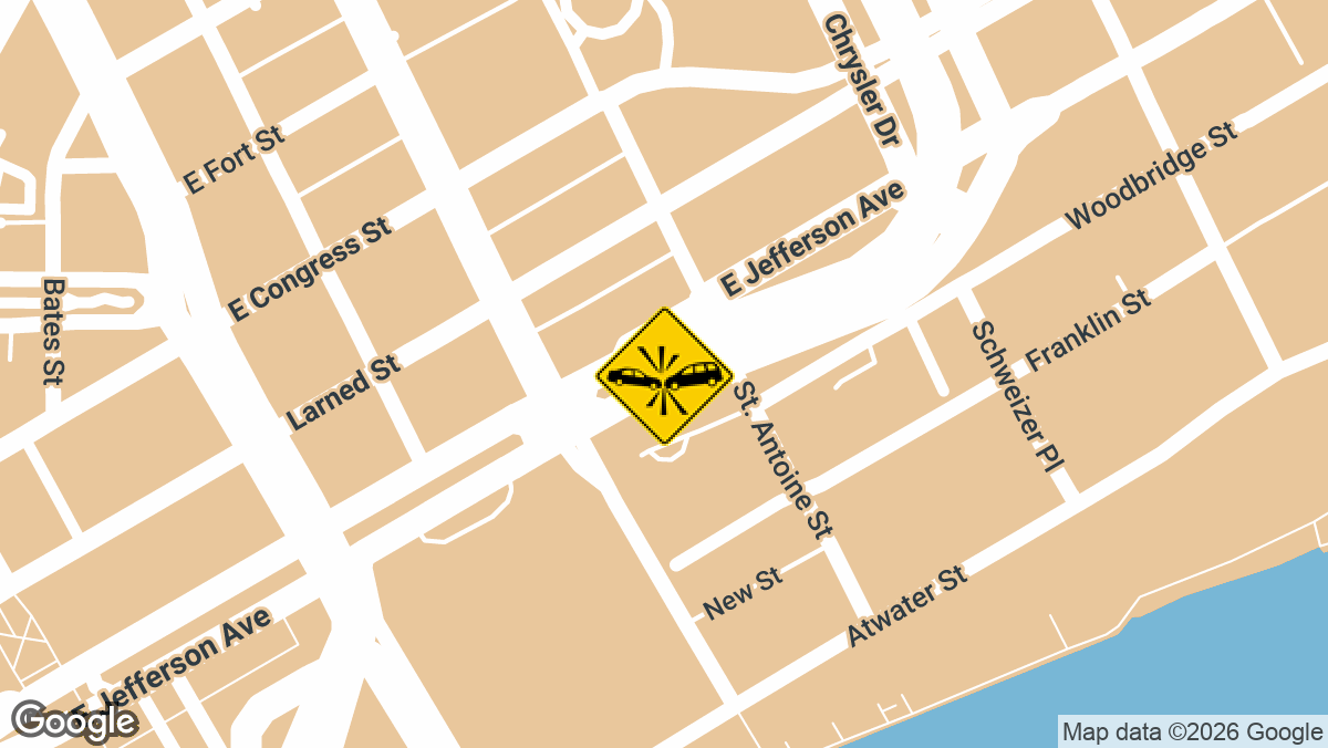 Emergency units responded to a reported traffic injury near the intersection of Interstate 375 and East Jefferson Avenue in Detroit on Wednesday, April 30.