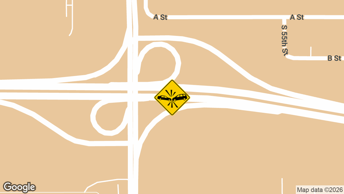 A crash near the Interstate 80 westbound exit ramp at 72nd Street left one person seriously hurt on Friday, April 24, and slowed morning traffic in the area.