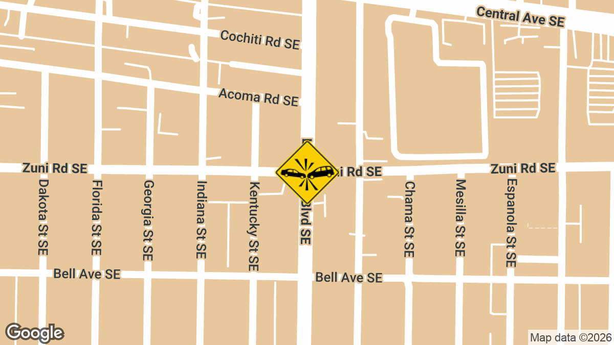 Emergency units responded to a reported traffic collision with injuries near the intersection of Louisiana Boulevard SE and Zuni Road SE in Albuquerque, New Mexico, on Tuesday, April 28.
