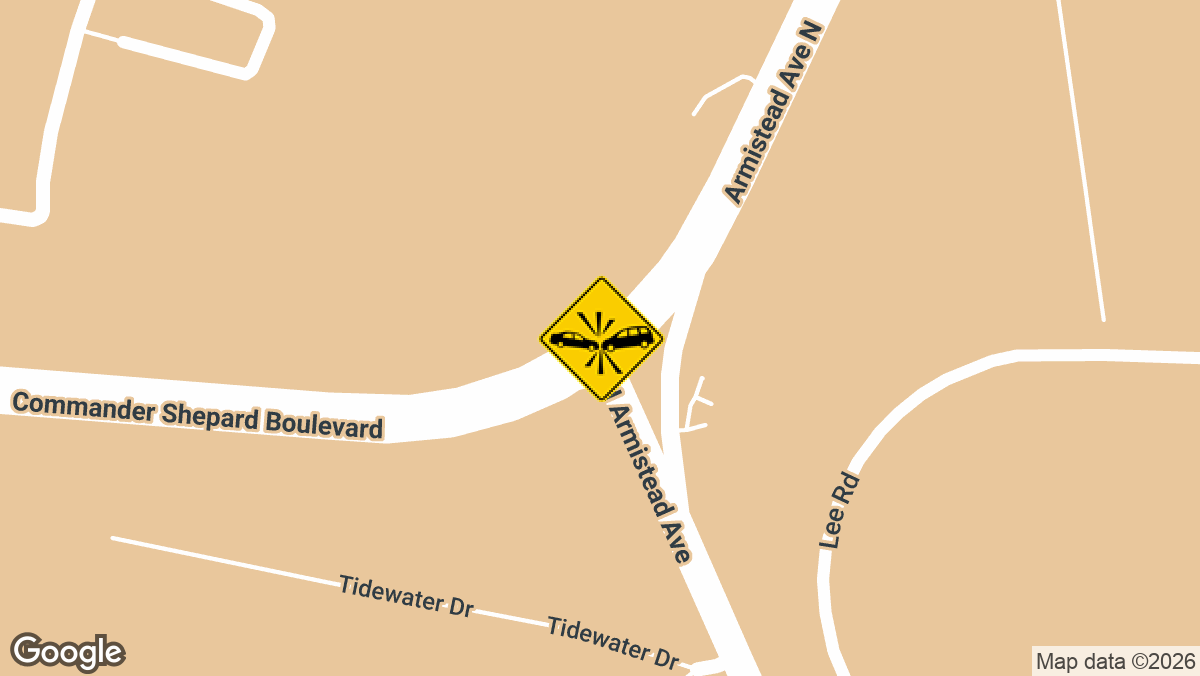 Emergency crews responded to a two-vehicle accident with reported injuries near the intersection of North Armistead Avenue and Commander Shepard Boulevard in Hampton on Monday, April 06.