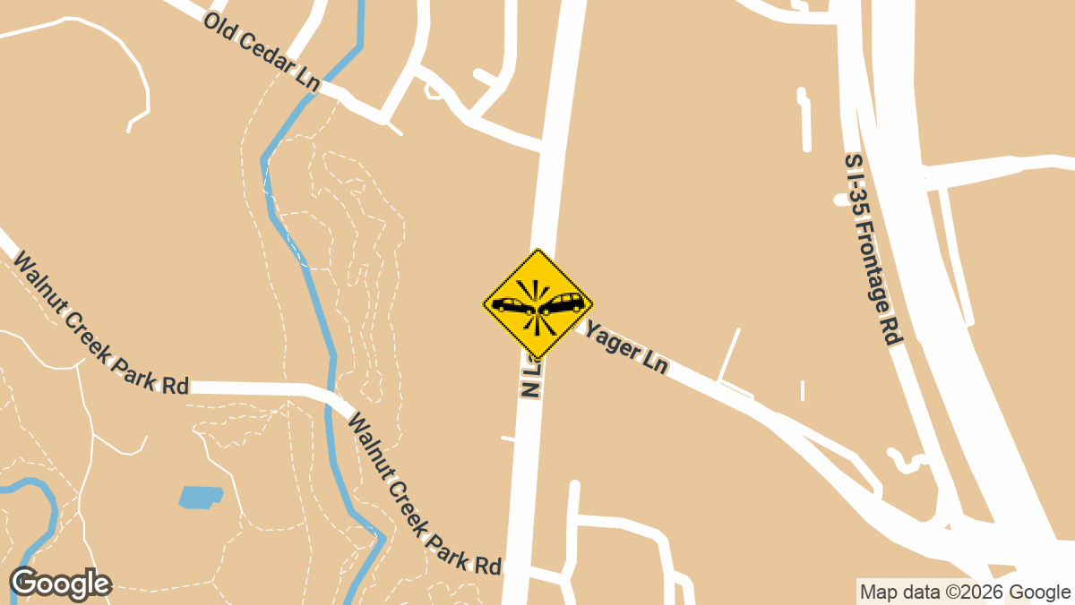 A collision between a black SUV and a black sedan was reported Tuesday, April 7, near the intersection of North Lamar Boulevard and West Yager Lane in Austin.