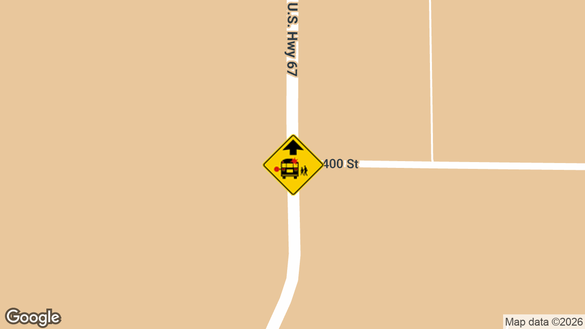 North United States Highway 67, just south of Northeast 400 Street