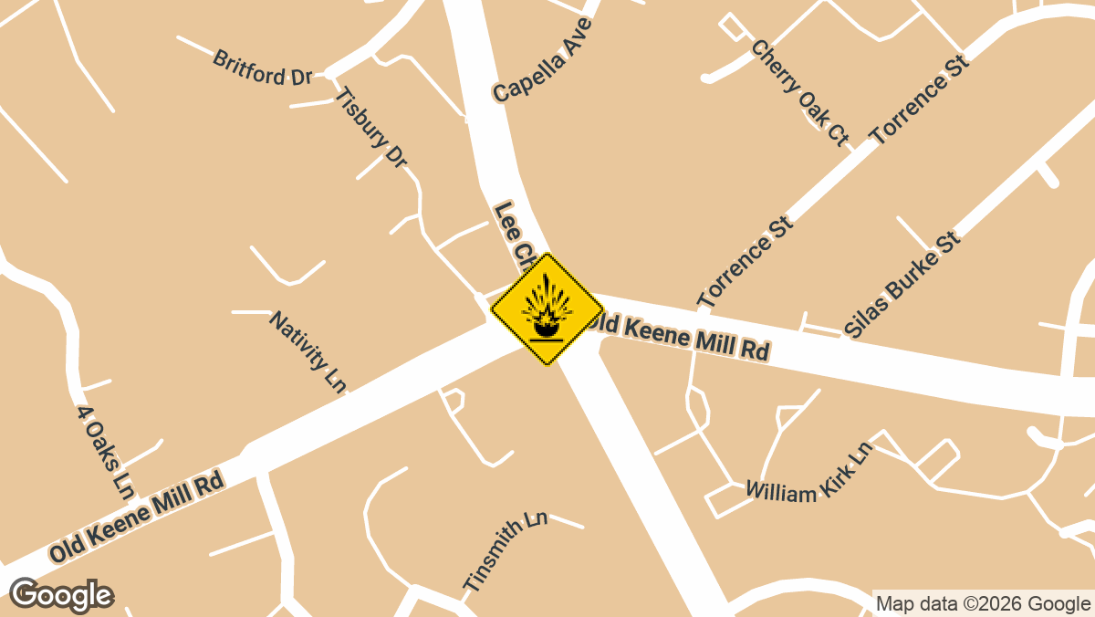 Old Keene Mill Road and Lee Chapel Road